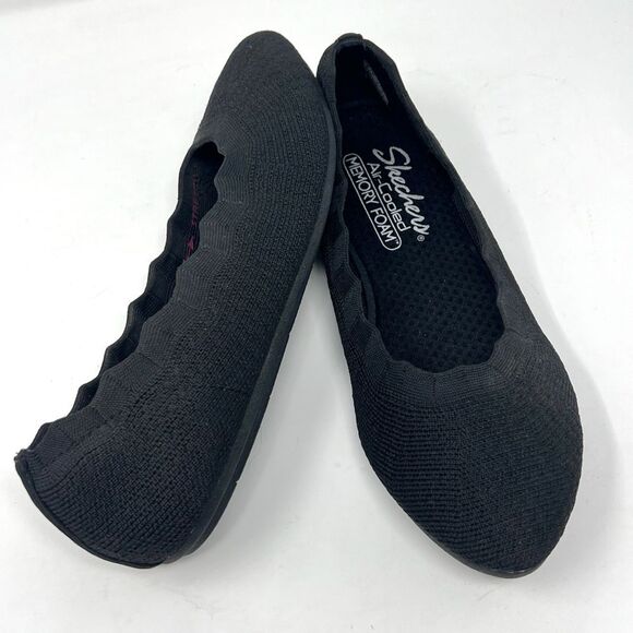 Skechers Shoes - Skechers Cleo 2.0 Love Spell Black Woven Stretch Fit Knit Memory Foam Flats 7.5